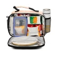 thumbnail image 2 of Insulated Lunch Bag 6L Leak-Proof Lunch Box with Shoulder Strap Multiple Pockets Lunch Tote Pink and Peach Halloween Pattern, 2 of 9