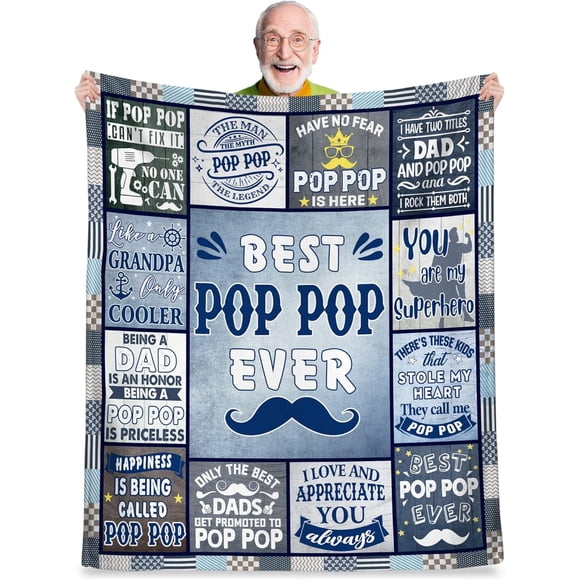 LHSHID Funny Papa Gifts from Granddaughter Grandson Best Gifts for Papa Best Papa Ever Gifts Papa Birthday Gifts from Grandkids to My Papa Grandpa Gifts for Christmas Great Papa Blanket Gifts 60x80in