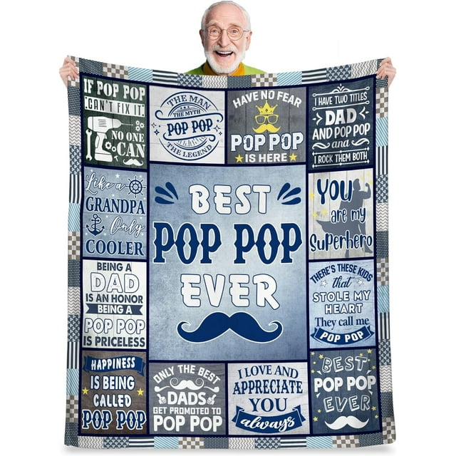 LHSHID Funny Papa Gifts from Granddaughter Grandson Best Gifts for Papa Best Papa Ever Gifts Papa Birthday Gifts from Grandkids to My Papa Grandpa Gifts for Christmas Great Papa Blanket Gifts 60x80in