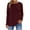 Wine, variant on Diufon Women's Long Sleeve Tops Fall Winter Loose Basic Casual Top Solid Color Soft Round Neck Blouse