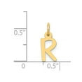 thumbnail image 3 of Diamond2Deal 14K Yellow Gold Small Slanted Block Letter R Initial Pendant for Women, 3 of 5