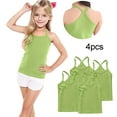 thumbnail image 2 of zbxnLI 4 Pack Toddler Girls Tank Tops Racerback Tanks Dance Sleeveless Shirts Ribbed Basic Undershirts, 2 of 6