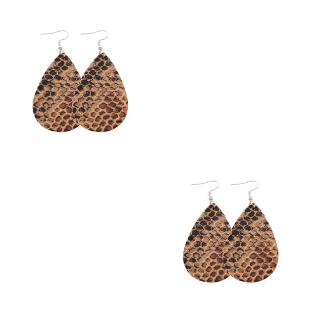 Sonducket Pendientes con estampado de leopardo, joyería elegante para mujer, adorno colgante, decoración colgante de oreja de gota de agua de doble cara, Type6 NO6 Sonducket CBP453142
