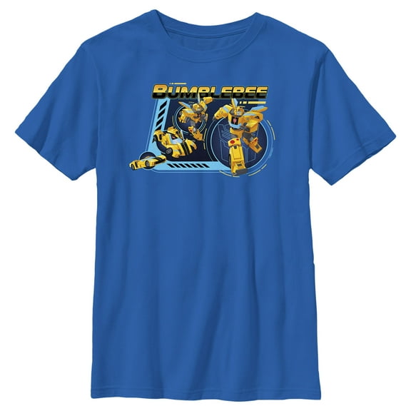 Boy's Transformers: EarthSpark Transforming Bumblebee Graphic Tee Royal Blue Large