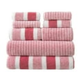 thumbnail image 2 of 8 Piece Striped Towel Set - 2 Bath 2 Hand 4 Washcloths 100% Ring Spun Cotton Highly Absorbent Bathroom Towels for Hotel Spa Gym Home Use, 2 of 4