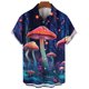 thumbnail image 3 of Camisas hawaianas con estampado 3D de hongos y hadas para hombre, camisas de playa para vacaciones, ropa de moda para mujer, blusa con solapa, camisa lisa, 3 of 5
