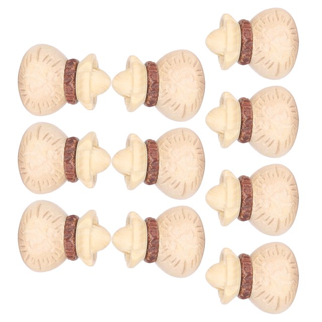 Colgante De Madera, 0.7x0.5in Suministros Hechos A Mano De Bricolaje Colgante Tallado En Madera De Boj, Pendientes De 10 Piezas Pulseras Para Colgantes De Bolsas De Dinero ANGGREK Otros