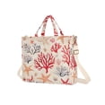 thumbnail image 7 of FORMRS Womens Corduroy Tote Bag Crossbody Shoulder Handbag with Pocket, Retro Starfish, 7 of 7