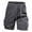 Gray, variant on Bzhegqhd Men's Cotton Cargo Shorts,Casual Multi-Pocket Knee-Length Dark Tones Shorts with Drawstring Waist