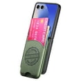 thumbnail image 5 of Allytechgroup for Samsung Galaxy Z Flip 5 Case with Card Holder, Magnetic Wireless Charging Wallet Back Cover, Faux Leather & Shockproof Hard PC Bumper, Lightweight, Anti-Slip Protective Shell, Green, 5 of 12