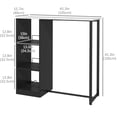 thumbnail image 3 of HOMCOM Bar Table with Wine Rack, 3 Storage Shelves and Faux Marble Top, 3 of 10