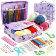 thumbnail image 1 of 59 Pcs Include 5 Skeins Yarn Hooks Needles Storage Bag Crochet Kit with Knitting Accessories Set for Beginners Gift Freeshipping, 1 of 7