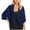 Blue, variant on Diufon Women's Plus Size Open Front Cardigan 3/4 Sleeve Lightweight Casual Loose Cover Ups Shrugs Chiffon Coat