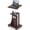 Brown + White, variant on Giantex Rolling Lectern Podium Stand 27-37.5 Inch Adjustable Laptop Table with Storage Brown + Black