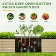 thumbnail image 4 of EAGLE PEAK 17'' Tall 9 in 1 Elevated Raised Garden Bed Metal Modular Planter Box Steel Flower Bed for Herb, Vegetable and Fruit, Pearl White, 4 of 10