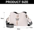 thumbnail image 2 of Bolso bandolera de cuero artificial de color caramelo, pequeño bolso de nueva moda, 2 of 5
