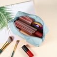 thumbnail image 5 of Unique Bargains 1 Pc Women Waterproof Makeup Bag for Business Travel Vacation Wedding Blue, 5 of 6