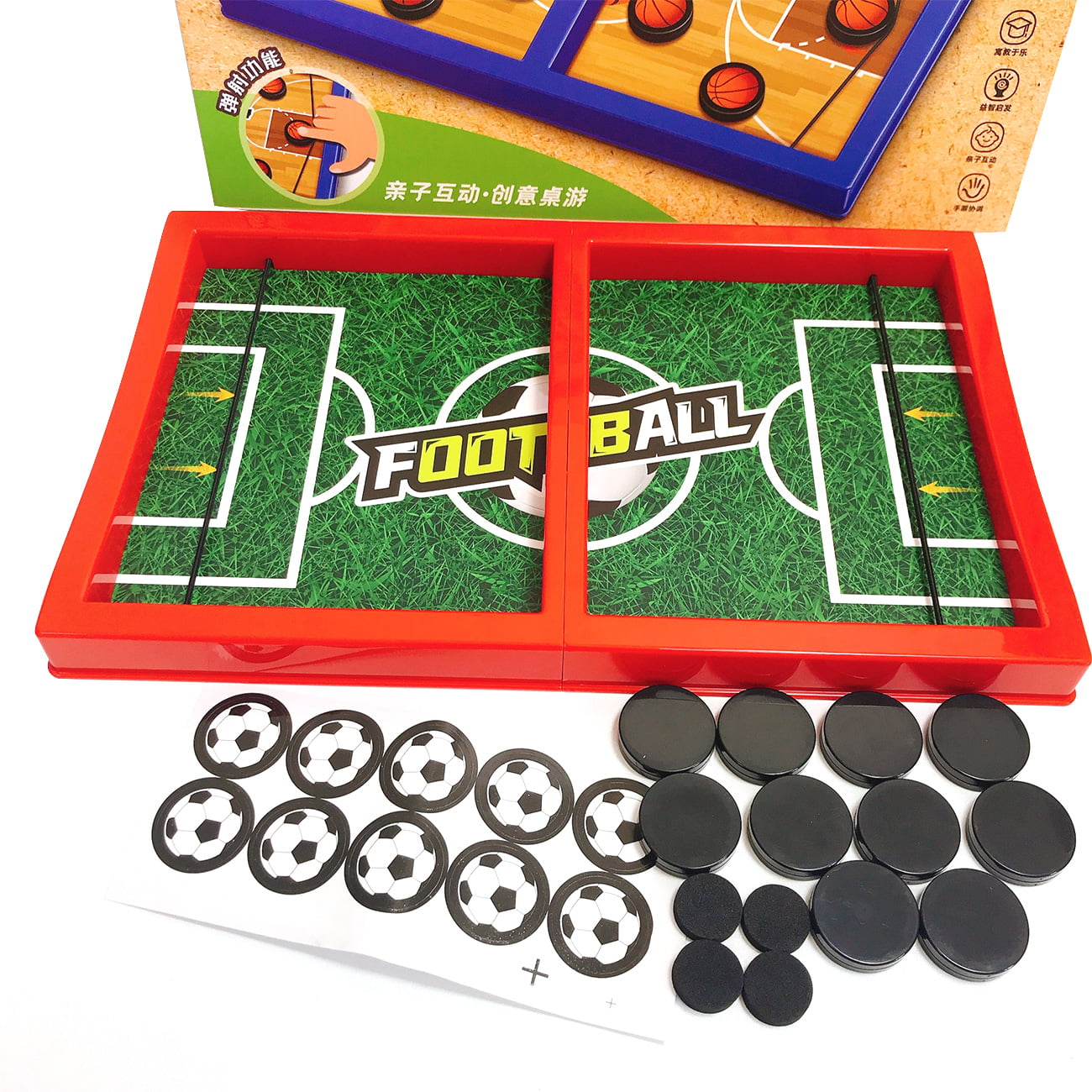 Details about   Double Side Sling Puck Game Paced Hockey Games Toys Desktop Board Game 