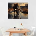 thumbnail image 2 of Orinice Canvas Wall Art - Colorful Animals Posters Prints - Sunny Cow Pictures Wall Decor Modern Artwork Printed on Canvas For Home Room Decoration Wall Decor  20x16in, 2 of 6