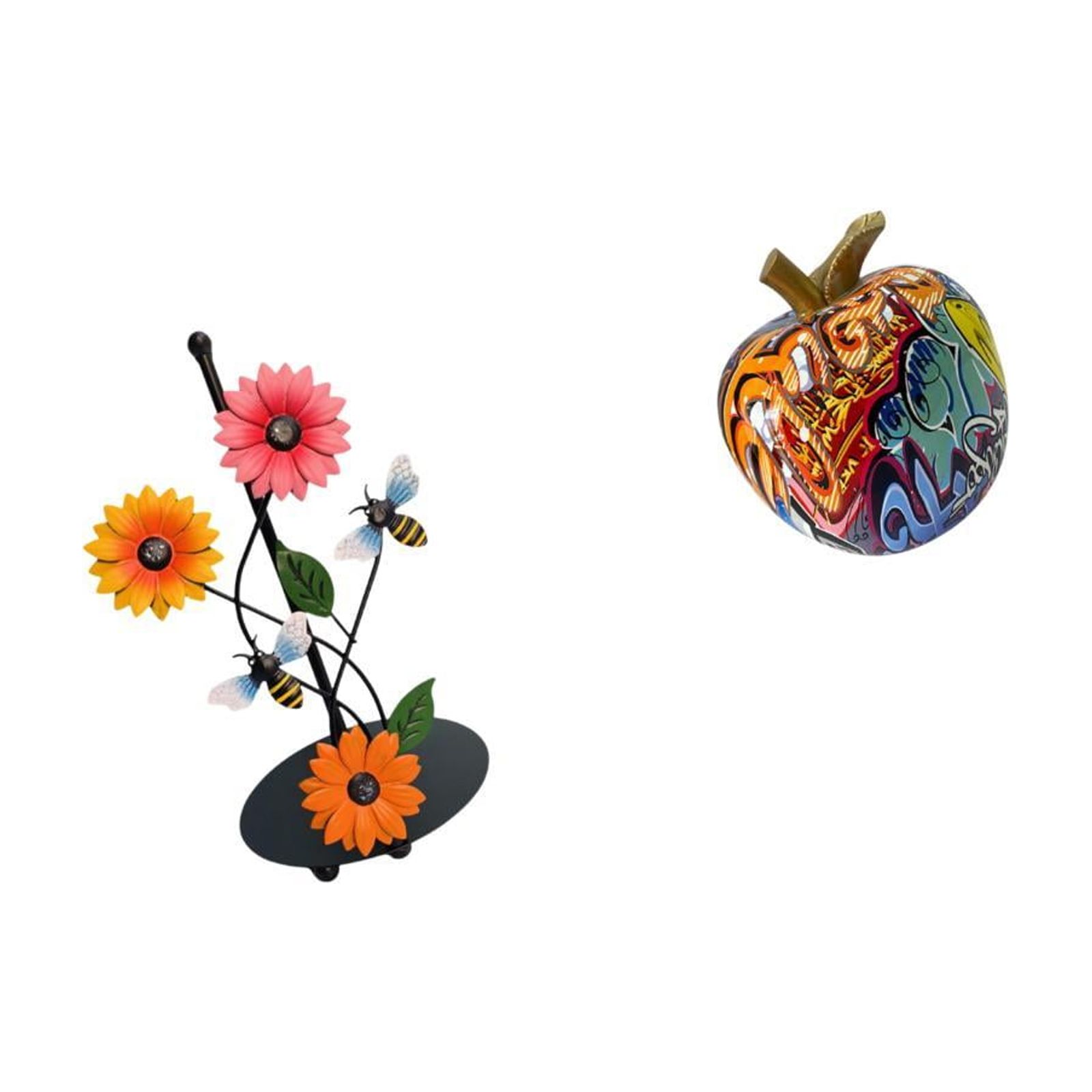 Fiocias Nordic Graffiti Paper Towel Holder Dispenser Non Slip Vertical Tissue Rack Fruits Sculpture Figurine Collectable Artwork Ornament for Home T