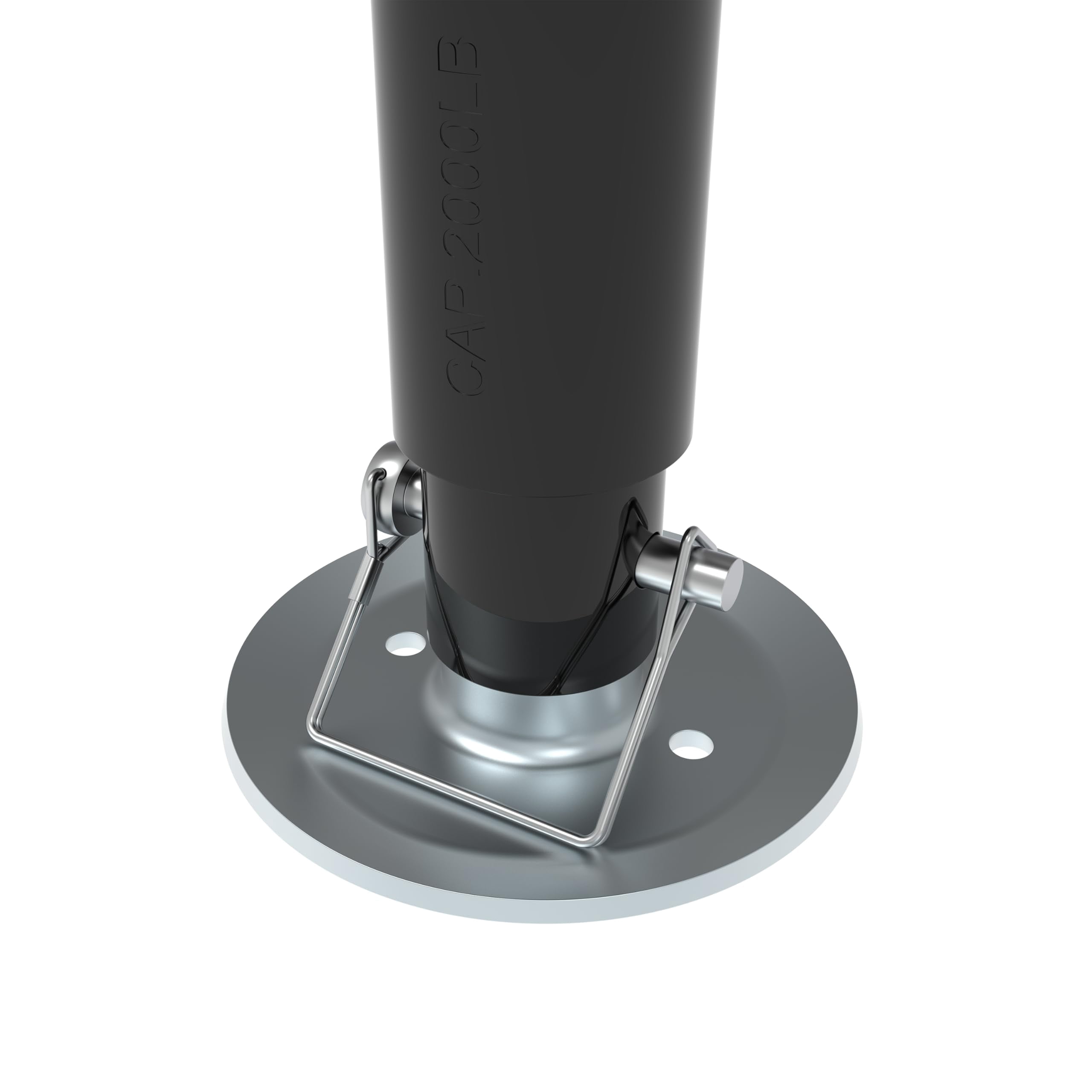 TOWKING A Frame Trailer Jack with Drop Leg, 15" Vertical Travel, 2000 lbs, for RV, Trailer and More, Black
