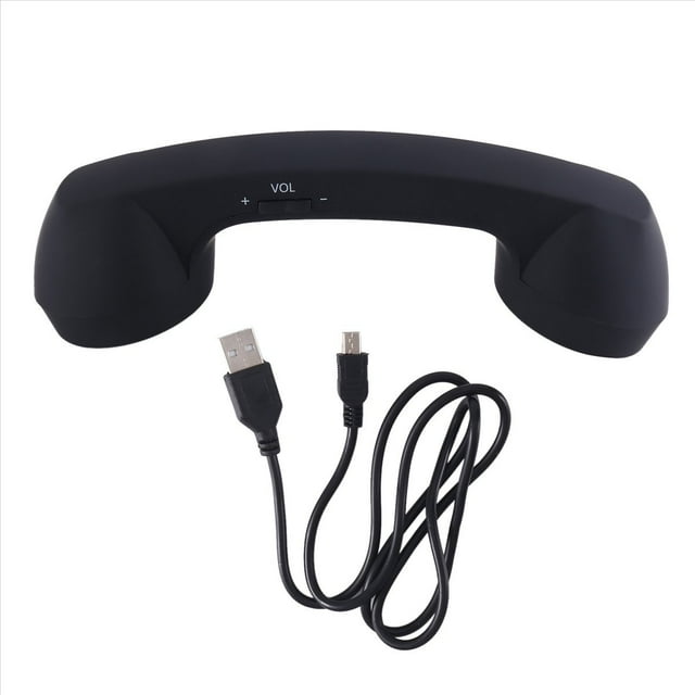 Combiné Téléphonique Rétro Sans Fil et Combinés Téléphoniques Filaires Récepteurs Écouteurs pour Téléphone Mobile,1 x Combiné Téléphonique Rétro,Noir