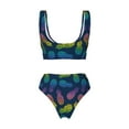 thumbnail image 6 of Rocae Retro Bright Pineapple for Bikini Set for Women Two Piece Sexy High Swimsuits Split Crossover Bikini Medium, 6 of 9