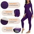 thumbnail image 2 of Anyfit Wear Women Thermal Underwear Set Long John Base Layer Ultra Soft Top&Bottom Sets for Cold Weather, 2 of 5