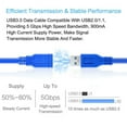 thumbnail image 3 of USB 3.0 Extension Cable 5FT, USB A Male to Female Cord Extender Durable Braided High Data Transfer Compatible with Printer, USB Keyboard, Flash/Hard Drive, Blue, 3 of 5