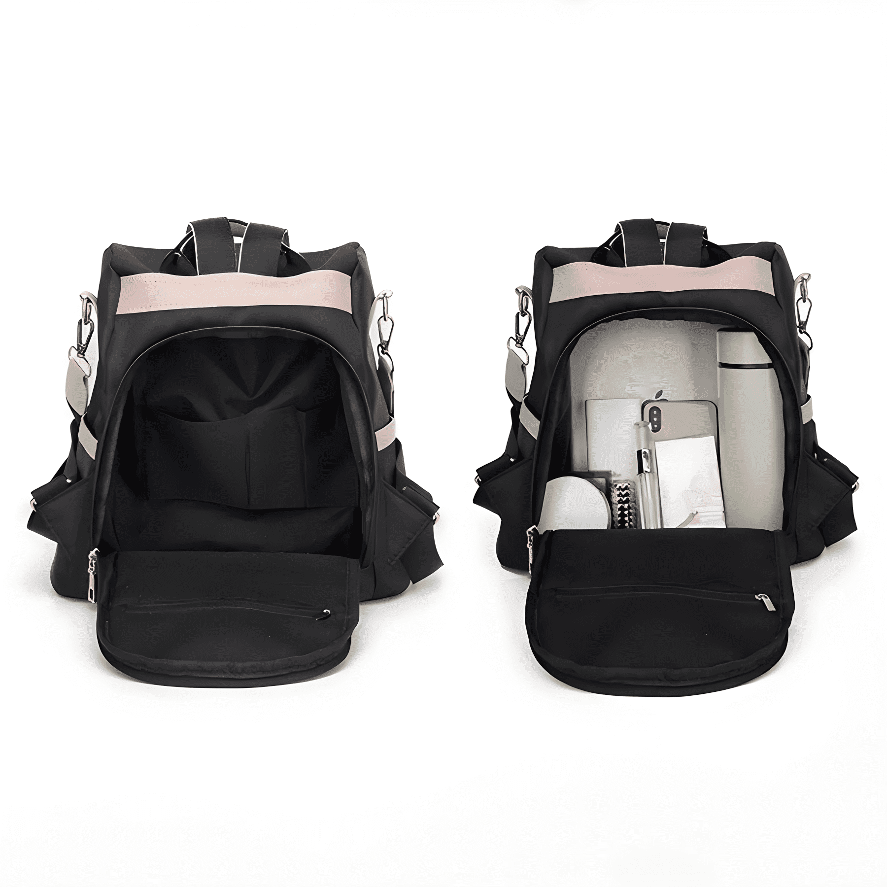 Casual Medium-Sized Waterproof Nylon Backpack for School and Travel, 11 in. x 11 in. x 5.31 in.