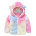 thumbnail image 2 of Godderr Toddler Baby Girls Boys Fleece Jacket Ears Hooded Newborn Winter Cotton Outwear Clothes Coat Kids Clothing Sweater Coats for 9M-5Y, 2 of 7