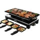 thumbnail image 1 of Parrilla eléctrica CUSIMAX Raclette 2 en 1 para barbacoa coreana y queso, placa reversible antiadherente, plancha para crepas con control de temperatura ajustable y 8 bandejas, 1 of 7