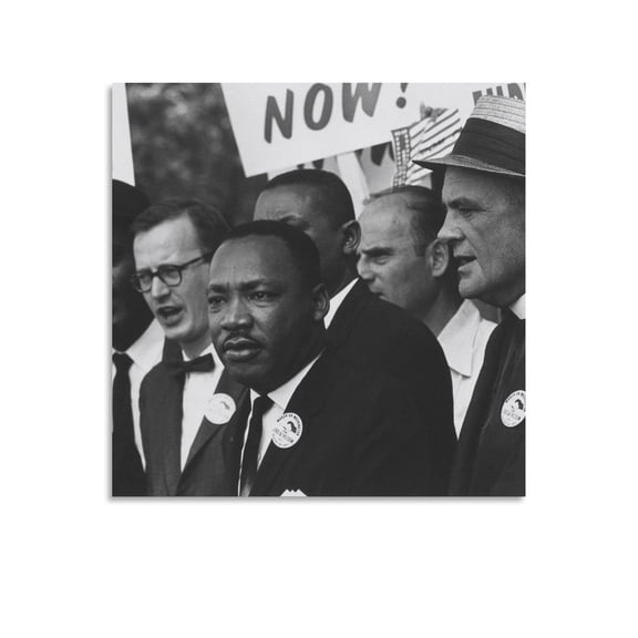 Poster Martin Luther King Jr. American Picture Print Canvas Poster Wall Paint Art Posters Decor Modern Home Artworks Gift 20x20inch(50x50cm)