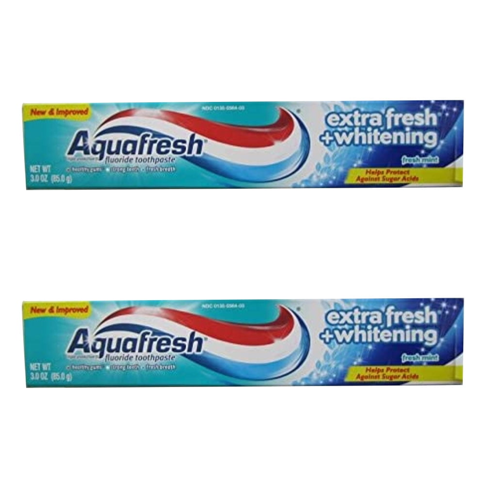 Pack of (2) Aquafresh Extra Fresh Whitening Tube Toothpaste, 3.0 oz