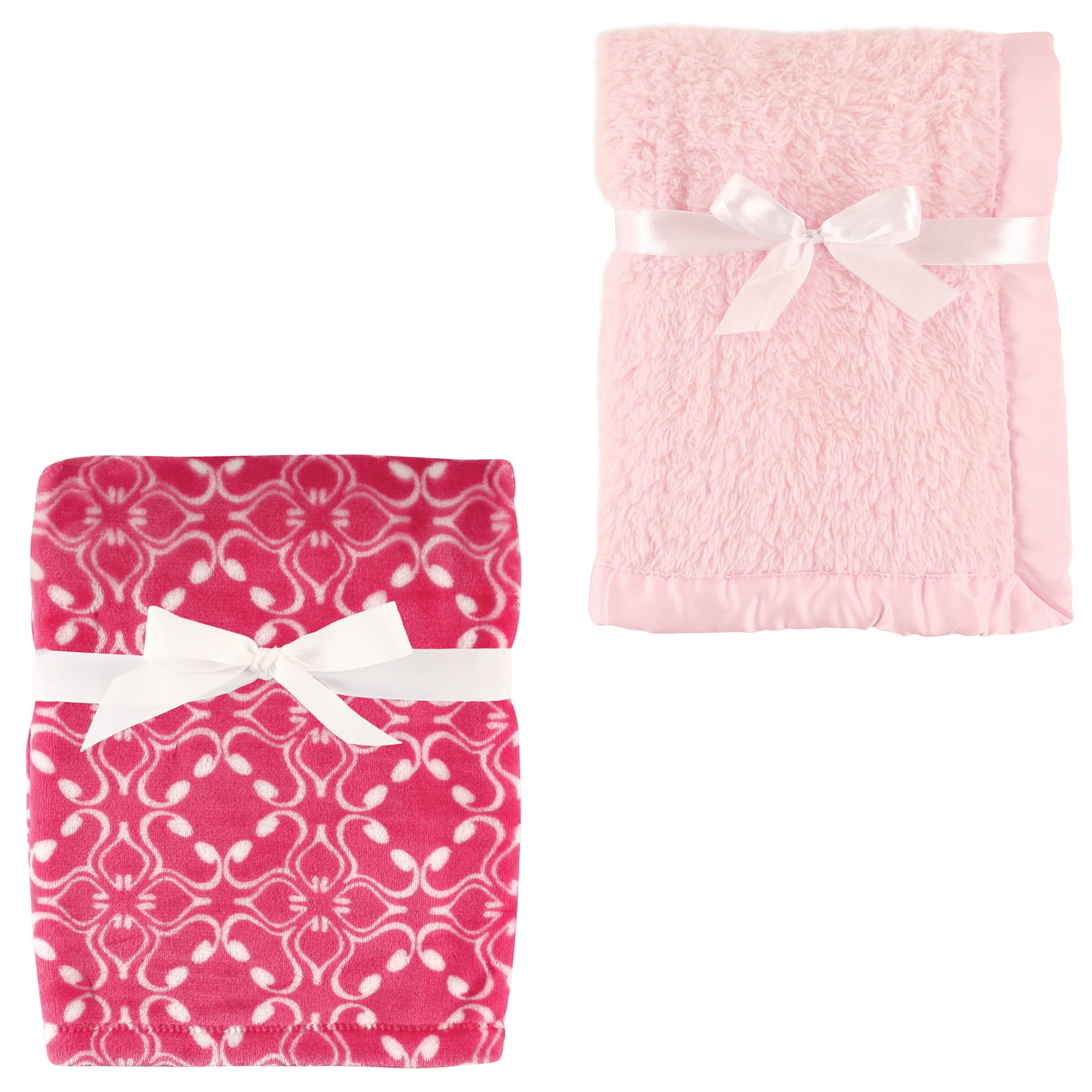 Hudson Baby Girls' Plush Blanket, 2Pack, Choose Your Color Walmart