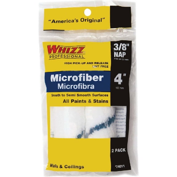 Whizz Xtra Sorb 4 In. x 3/8 In. Microfiber Roller Cover (2-Pack) 74011