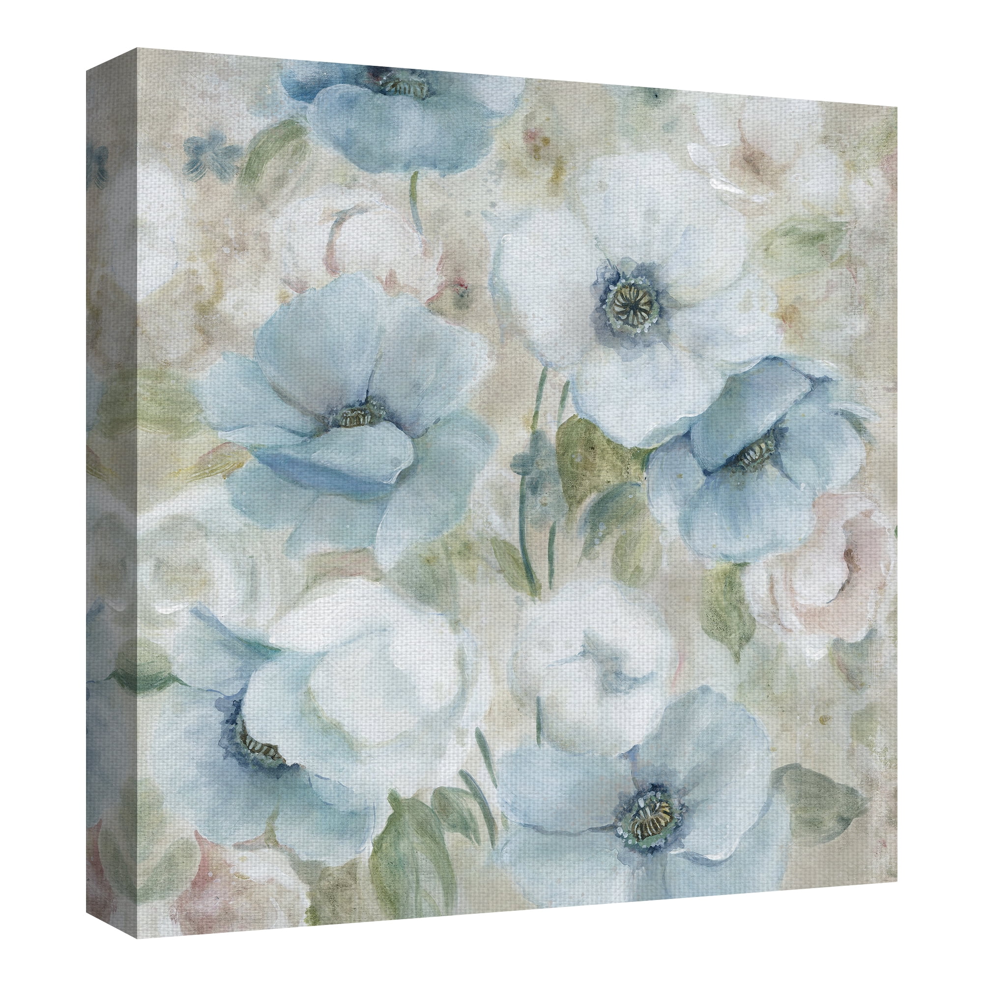 Masterpiece Art Gallery Pastel Garden I White Flowers By Carol Robinson Canvas Art Print 24" x 24"