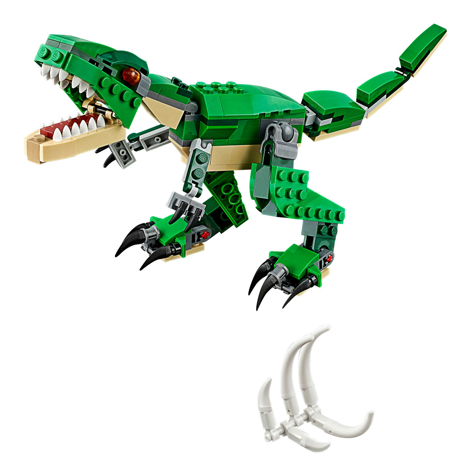 LEGO Creator 3 in 1 Mighty Dinosaur Toy, Transforms from T. rex to Triceratops to Pterodactyl Dinosaur Figures, Great Gift for 7 - 12 Year Old Boys & Girls, 31058 - image 4 of 4