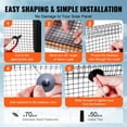 thumbnail image 5 of VEVOR 8 inch x 100ft Solar Panel Bird Guard, Critter Guard Roll Kit with 70pcs Aluminum Alloy Fasteners, Solar Panel Guard with Rust-proof PVC Coating, 1/2 inch Wire Roll Mesh, 5 of 9