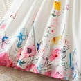 thumbnail image 6 of Toddler Girls Dress Summer Fly Sleeves Butterfly Print Dress Casual Kids Girl Dresses 2-3 Years, 6 of 7