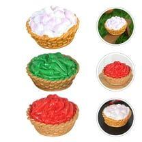 Masteelf 3pcs Doll House Miniature Food Models Food Decorations Mini Food Prop Kitchen Food Pretend Toys