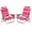 Pink Stripe, variant on Backpack Beach Chair, 5 Position Adjustable Camping Chairs with Head Pillow, Cooler Bag, Towel Bar, Cup Holders, Portable 2-Pack Folding Beach Chairs for Adults (Without Table, Pink Stripe)