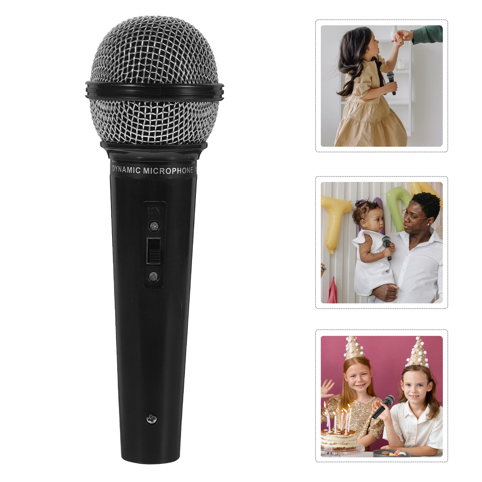 Phefop Microphone en Plastique Réaliste, Jouet de Microphone, Faux Accessoire de Micro de karaoké pour la Pratique du karaoké sur Scène (GOLD Phefop Microphone en Plastique Réaliste, Jouet de Microphone, Faux Accessoire de Micro de karaoké pour la Pratique du karaoké sur Scène (GOLD