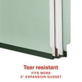 thumbnail image 3 of Staples 60% Recycled Heavy Duty Classification Folder 1-Dividers 2" Expansion Letter Size Gray/Green, 3 of 4