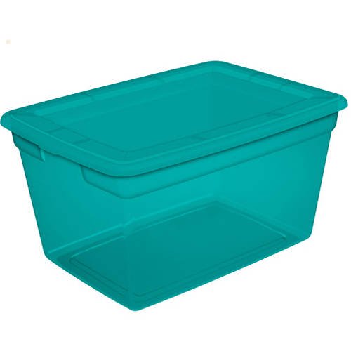 Sterilite 58 Quart Storage Box Teal Island Tint