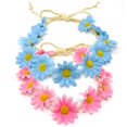 thumbnail image 1 of RV Diadema Floral de moda, corona para el pelo con margaritas y flores, banda para el pelo para Festival, tocado nupcial (rosa + azul), 2 uds. Rojo Verde, 1 of 5