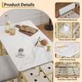 thumbnail image 4 of 3-Piece Pub Table Set with 2 Upholstered Stools, 36" Counter-Height Table for Small Spaces & Apartments, 4 of 8