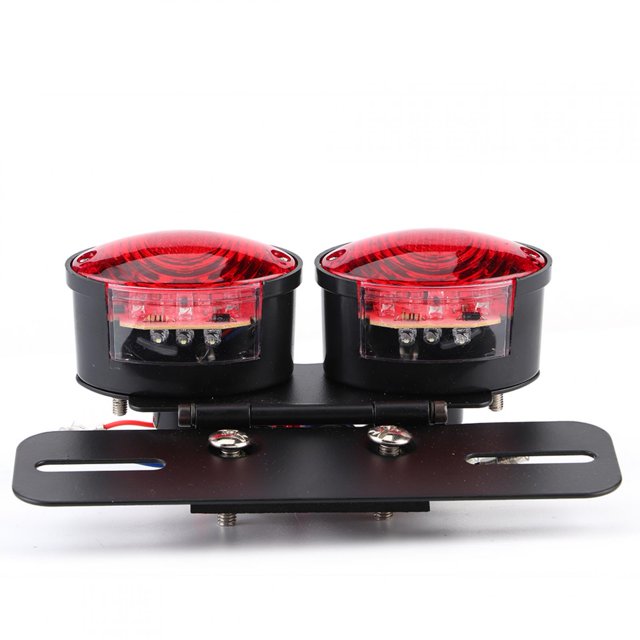 Brake LED Brake Tail Light Universal Retro Double Oval Turn License Plate Lamp Motorcycle Refitting