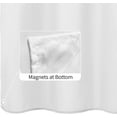 thumbnail image 2 of Extra Long Fabric Shower Curtain Liner Waterproof - 72" x 90", Soft & Lightweight XL Shower Curtain with Magnets, Machine Washable - 72x90, White, 2 of 5