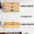 thumbnail image 2 of Wrap Dispenser with Cutter, 3-in-1 Food Dispensers, Plastic Wrap, Parchment Paper, Aluminum Dispenser for Kitchen, 2 of 5
